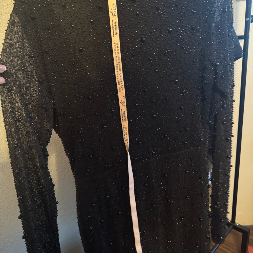 NWT Oh Polly Black Sparkle Dress - Picture 3 of 6
